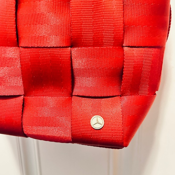 Harveys Cherry Red Woven Tote with Mercedes Benz Logo - Picture 2 of 10